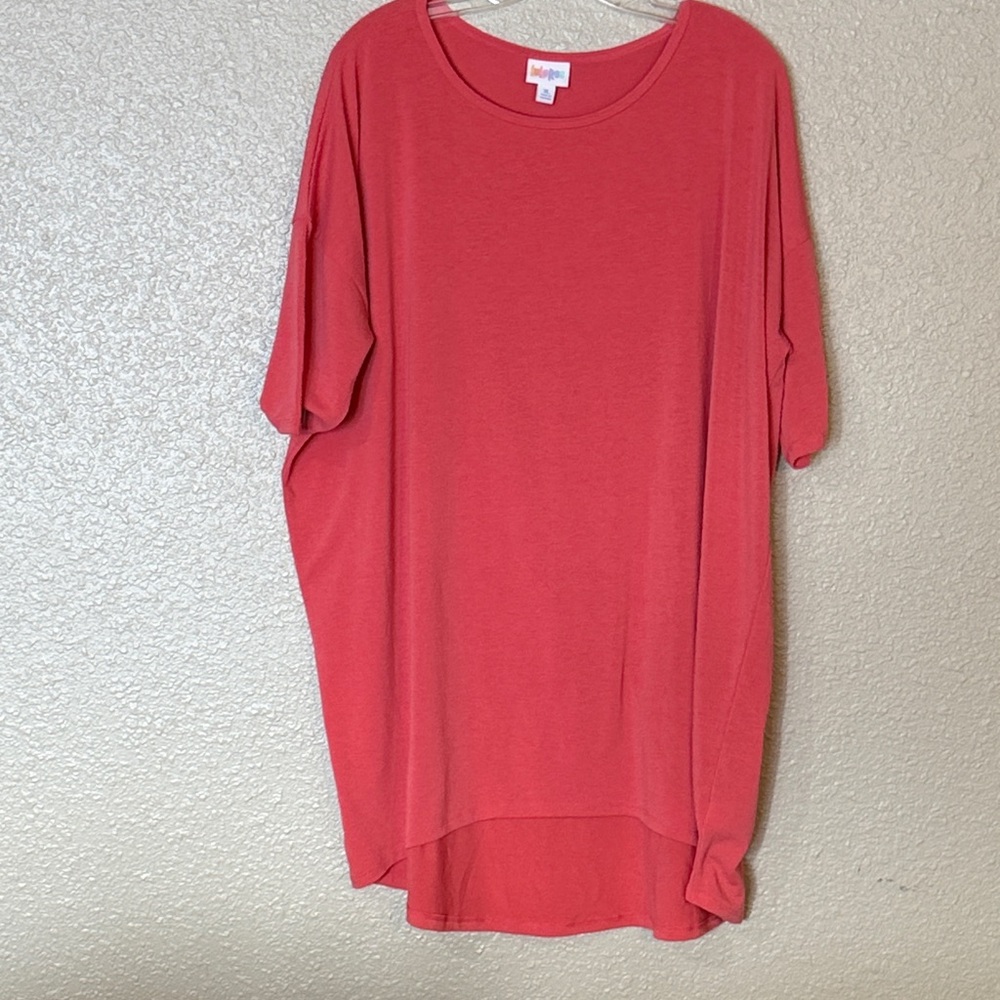 LuLaRoe Irma Coral Tunic Top Size XL
